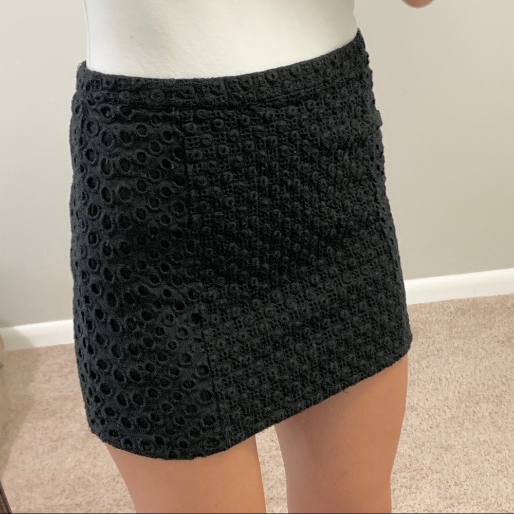 Black mini skirt K